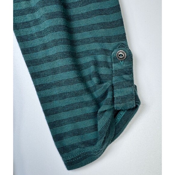 Kuhl Women's Medium Green Striped Long Sleeve Roll Tab Casual Outdoor Top - Picture 6 of 12